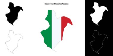 Castel San Niccolo (Toskana) ana hat haritası seti