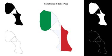 Castelfranco Di Sotto (Toskana) ana hat haritası seti