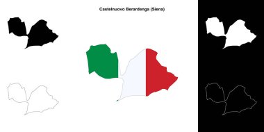Castelnuovo Berardenga (Toskana) ana hat haritası seti