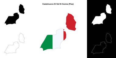 Castelnuovo Di Val Di Cecina (Toskana) ana hat haritası seti