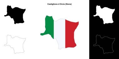 Castiglione d Orcia (Toskana) ana hat haritası seti