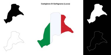 Castiglione Di Garfagnana (Toskana) ana hat haritası seti