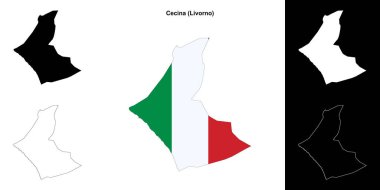 Cecina (Toskana) ana hat haritası seti