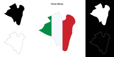 Chiusi (Toskana) ana hat haritası seti