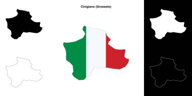 Cinigiano (Toskana) ana hat haritası seti