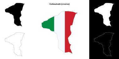 Collesalvetti (Toskana) ana hat haritası seti