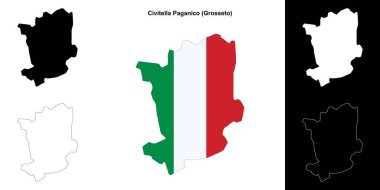 Civitella Paganico (Toskana) ana hat haritası seti