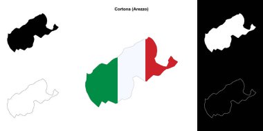 Cortona (Toskana) ana hat haritası seti