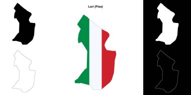 Lari (Toskana) ana hat haritası seti