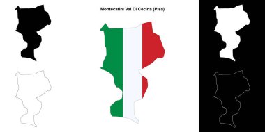 Montecatini Val Di Cecina (Toskana) ana hat haritası seti