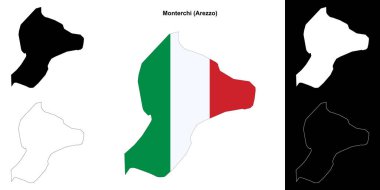 Monterchi (Toskana) ana hat haritası seti