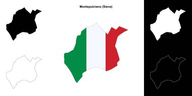 Montepulciano (Toskana) ana hat haritası seti