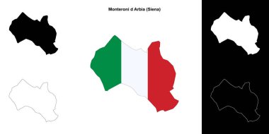 Monteroni d Arbia (Toskana) ana hat haritası seti