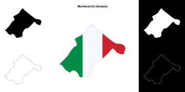 Montevarchi (Toskana) ana hat haritası seti