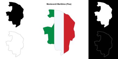 Monteverdi Marittimo (Toskana) ana hat haritası seti