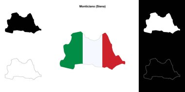 Monticiano (Toskana) ana hat haritası seti