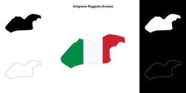 Ortignano Raggiolo (Toskana) ana hat haritası seti