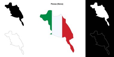 Pienza (Toskana) ana hat haritası seti