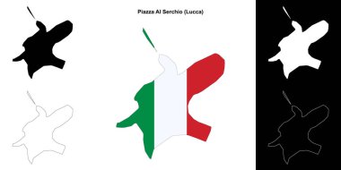 Piazza Al Serchio (Toskana) ana hat haritası seti