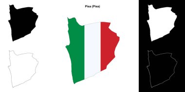 Pisa (Toskana) ana hat haritası seti