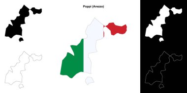Poppi (Toskana) ana hat haritası seti