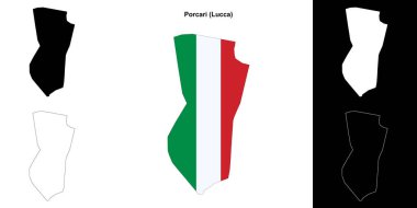 Porcari (Toskana) ana hat haritası seti