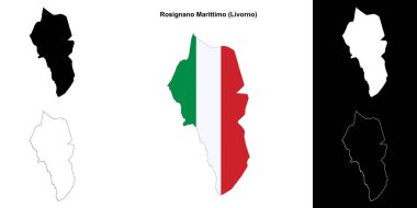 Rosignano Marittimo (Toskana) ana hat haritası seti