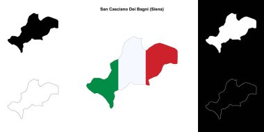 San Casciano Dei Bagni (Toskana) ana hat haritası seti