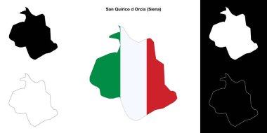 San Quirico d Orcia (Toskana) ana hat haritası seti