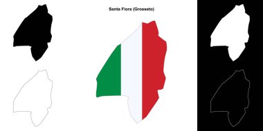 Santa Fiora (Toskana) ana hat haritası seti