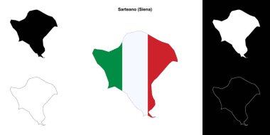 Sarteano (Toskana) ana hat haritası seti