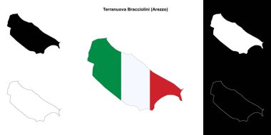 Terranuova Bracciolini (Toskana) ana hat haritası seti