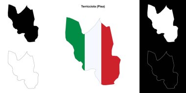 Terricciola (Toskana) ana hat haritası seti