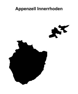 Appenzell Innerrhoden kantonu boş ana hat haritası