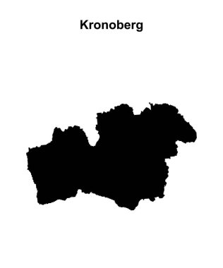 Kronoberg blank outline map clipart