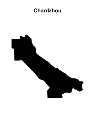 Chardzhou bölgesi boş ana hat haritası