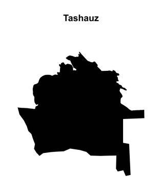Tashauz bölgesi boş ana hat haritası
