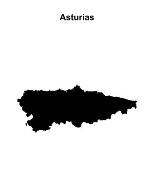 Asturias boş ana hat haritası