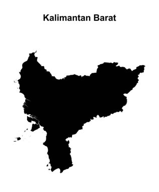 Kalimantan Barat outline map clipart