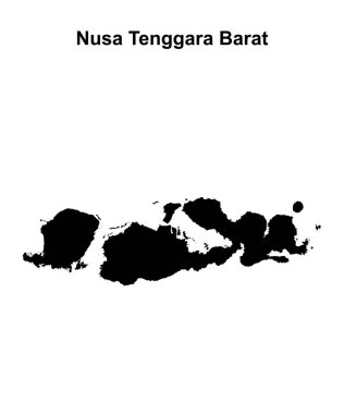 Nusa Tenggara Barat outline map clipart