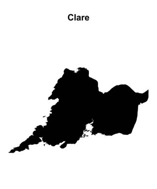 Clare boş dış hat haritası