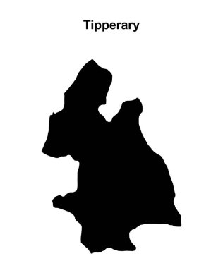 Tipperary blank outline map clipart