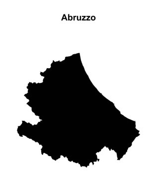 Abruzzo boş ana hat haritası