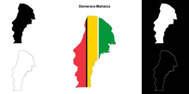 Demerara-Mahaica bölgesi ana hat haritası seti