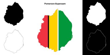Pomeroon-Supenaam bölgesi ana hat haritası seti