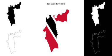 San Juan-Laventille ana hatları boş harita seti