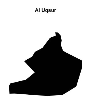 Al Uqsur governorate blank outline map clipart