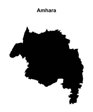 Amhara bölgesi boş dış hat haritası
