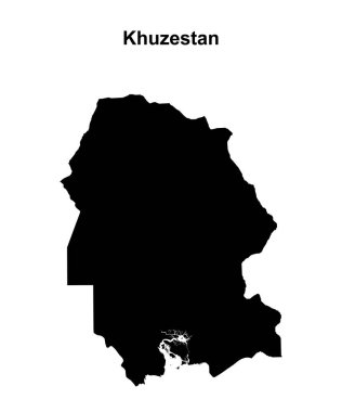 Khuzestan eyaleti boş ana hat haritası