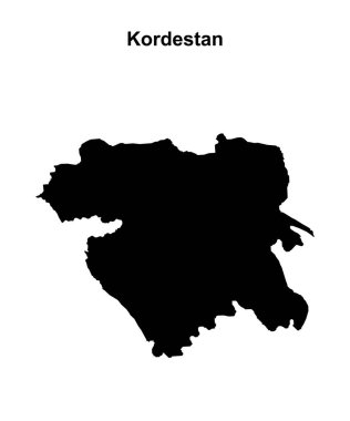 Kordestan eyaleti boş ana hat haritası